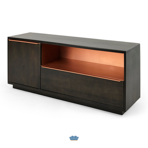 Anderson Mueble Multimedia color Sombra Gris Y Cobre